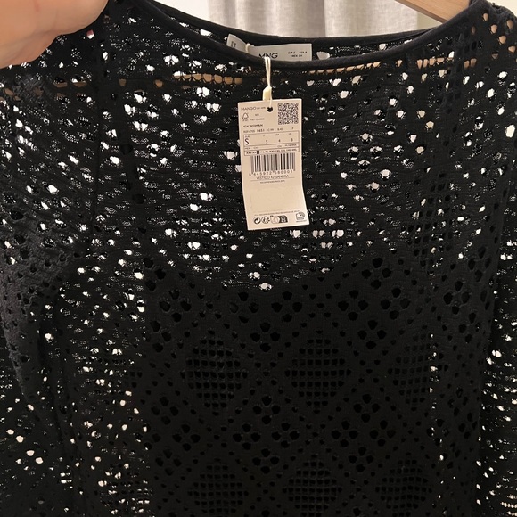 MANGO Geometric-pattern openwork dress - Picture 2 of 4